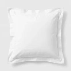 3S. x TertioTaie d'oreiller ou de traversin en percale de coton - Blanc