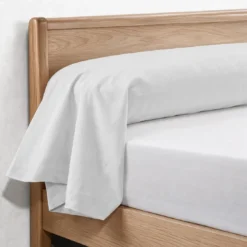 3S. x TertioTaie d'oreiller ou de traversin en percale de coton - Blanc