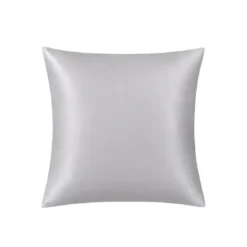 3S. x TertioTaie d'oreiller ou de traversin satin de coton 2 faces uni / rayé - Gris - Perle