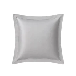3S. x TertioTaie d'oreiller ou de traversin satin de coton 2 faces uni / rayé - Gris - Perle
