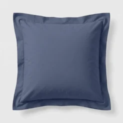 3S. x TertioTaie d'oreiller ou de traversin en percale de coton - Bleu - Indigo