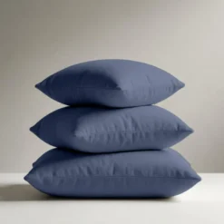 3S. x TertioTaie d'oreiller ou de traversin en percale de coton - Bleu - Indigo