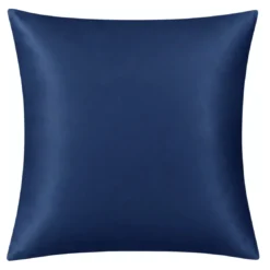 3S. x TertioTaie d'oreiller ou de traversin satin de coton 2 faces uni / rayé - Bleu - Indigo