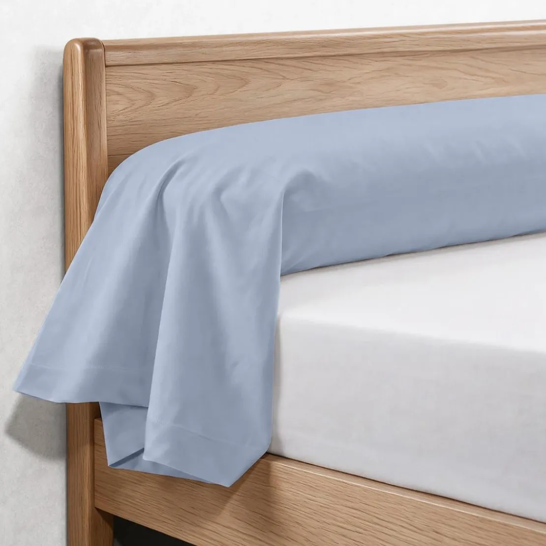 3S. x TertioTaie d'oreiller ou de traversin en percale de coton - Bleu - Ciel