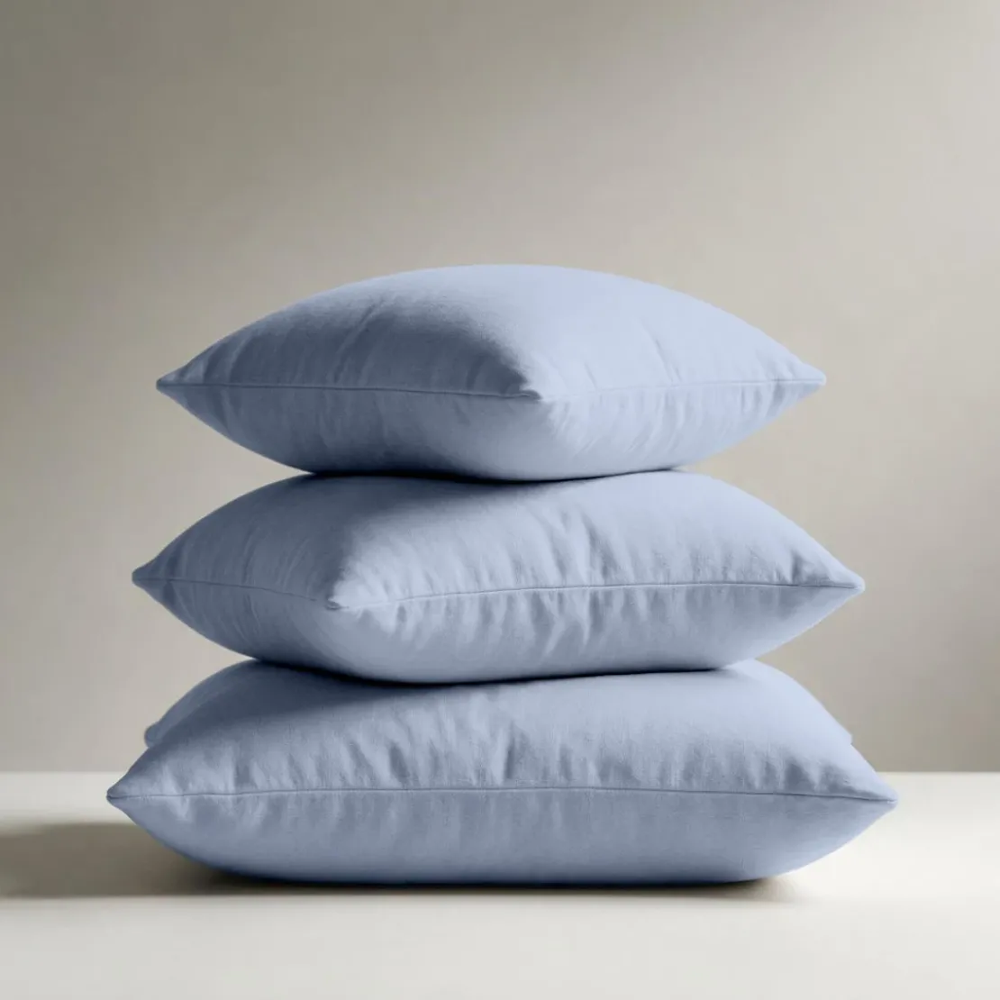 3S. x TertioTaie d'oreiller ou de traversin en percale de coton - Bleu - Ciel