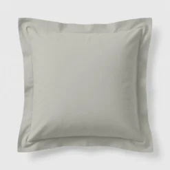 3S. x TertioTaie d'oreiller ou de traversin en percale de coton - Gris - Perle