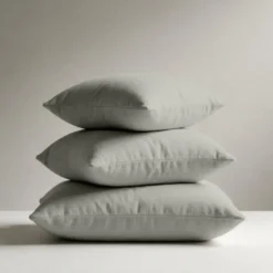 3S. x TertioTaie d'oreiller ou de traversin en percale de coton - Gris - Perle
