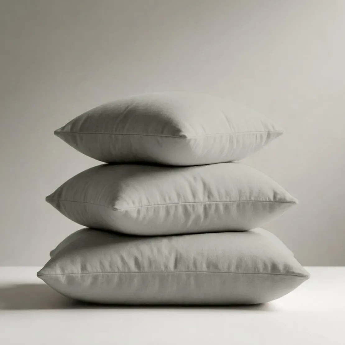 3S. x TertioTaie d'oreiller ou de traversin en percale de coton - Gris - Perle