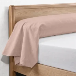 3S. x TertioTaie d'oreiller ou de traversin en percale de coton - Beige - Rosé