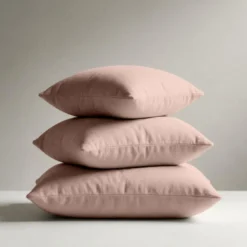 3S. x TertioTaie d'oreiller ou de traversin en percale de coton - Beige - Rosé