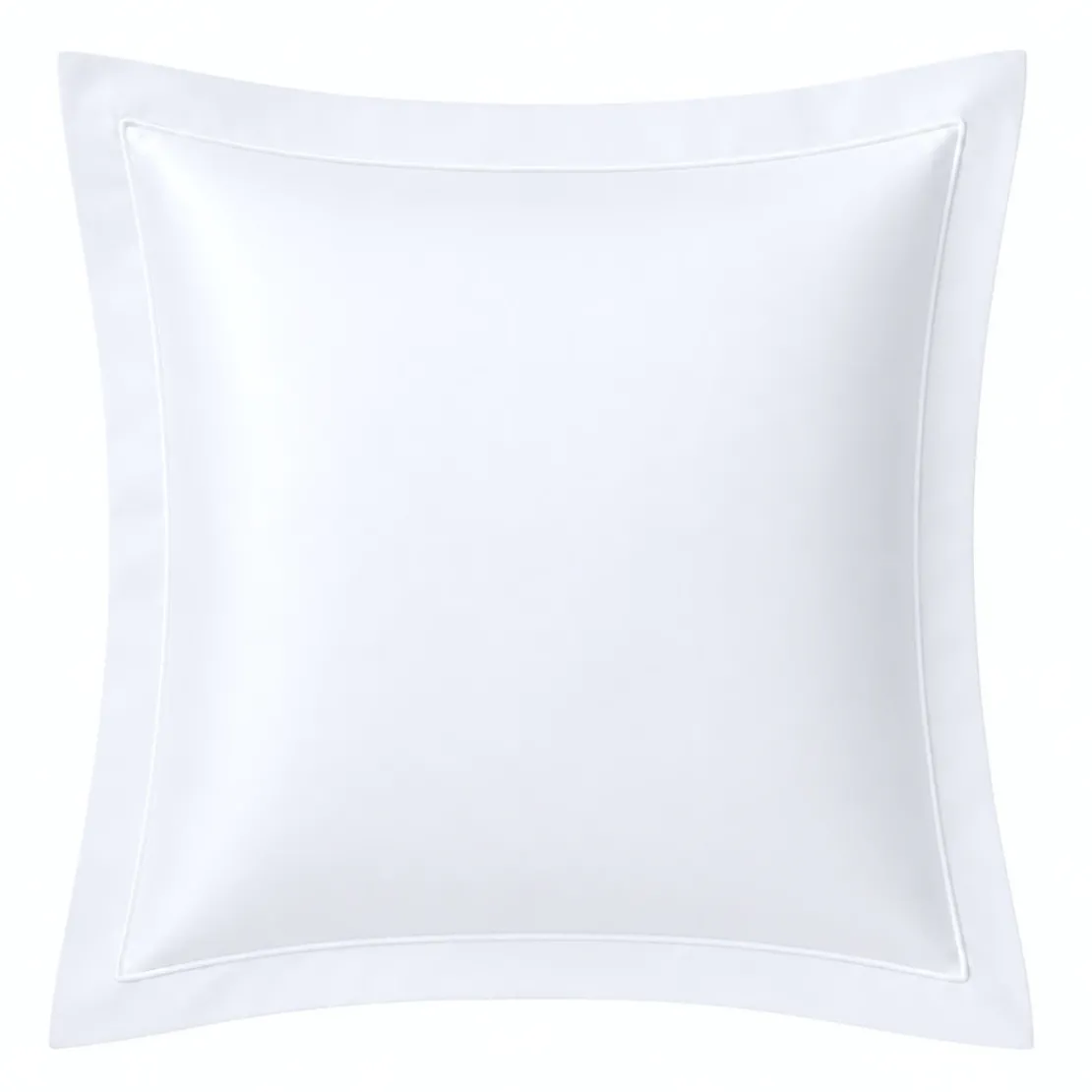 3S. x TertioTaie d'oreiller ou de traversin satin de coton 2 faces uni / rayé - Blanc
