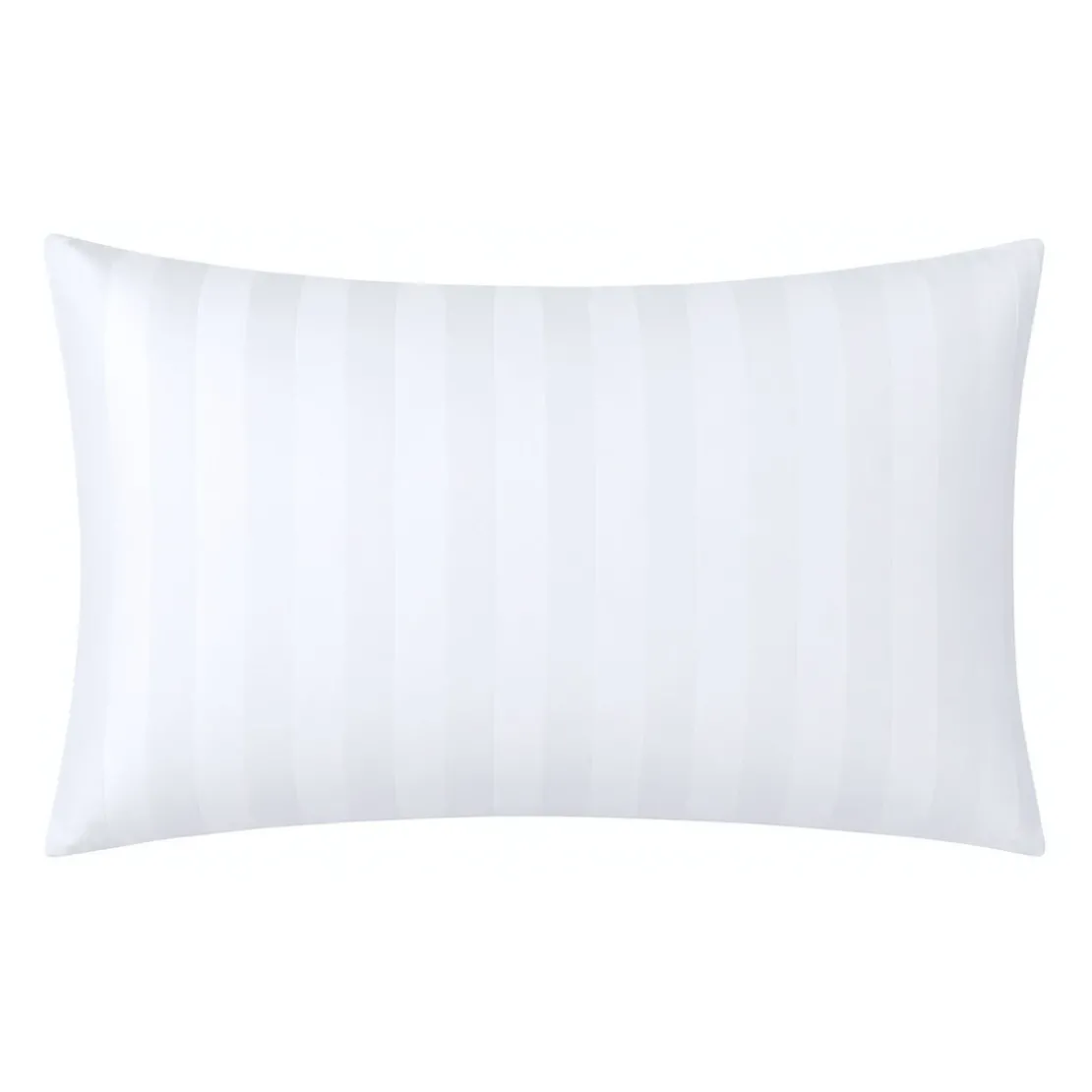 3S. x TertioTaie d'oreiller ou de traversin satin de coton 2 faces uni / rayé - Blanc