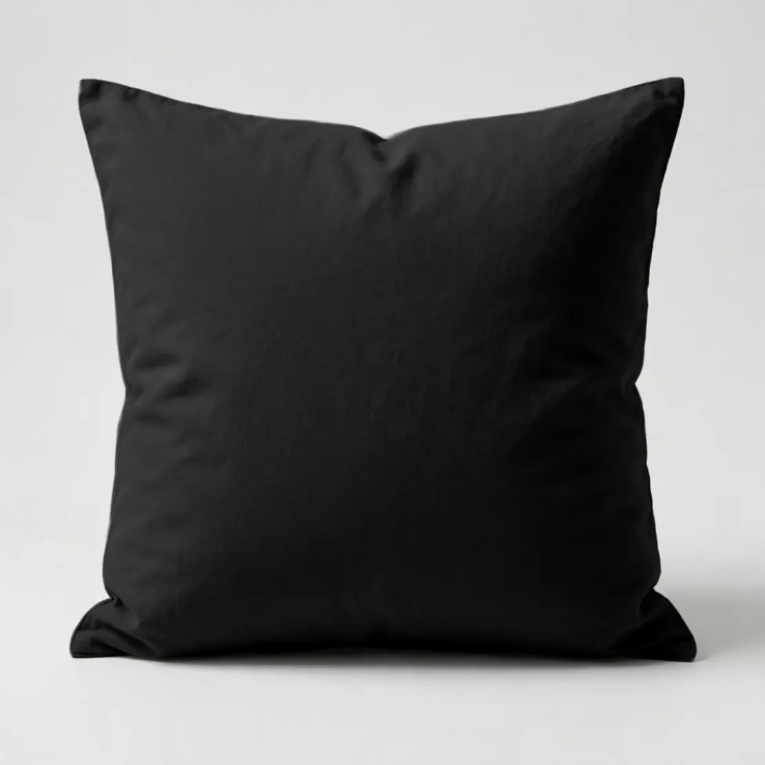 3S. x TertioTaie d'oreiller ou de traversin en percale de coton - Noir