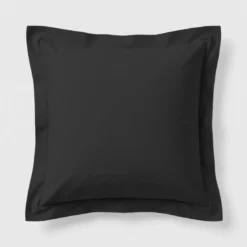 3S. x TertioTaie d'oreiller ou de traversin en percale de coton - Noir