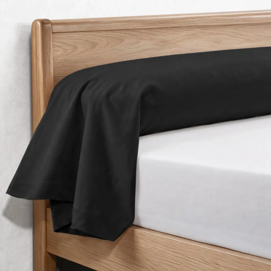 3S. x TertioTaie d'oreiller ou de traversin en percale de coton - Noir