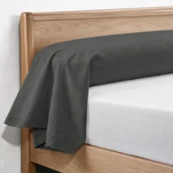 3S. x TertioTaie d'oreiller ou de traversin en percale de coton - Gris - Anthracite