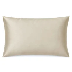 3S. x TertioTaie d'oreiller ou de traversin satin de coton 2 faces uni / rayé - Beige - Ecru