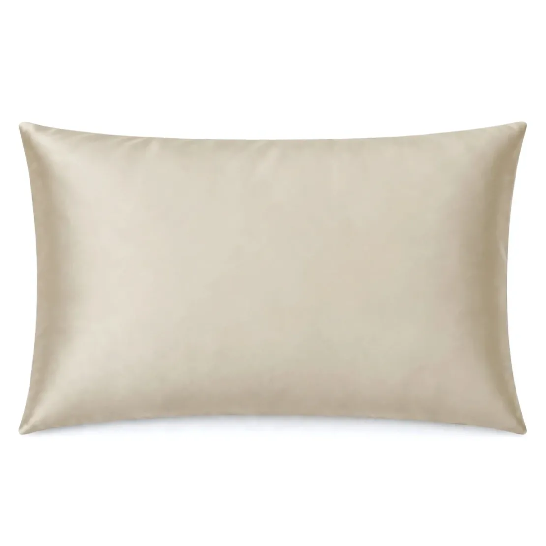 3S. x TertioTaie d'oreiller ou de traversin satin de coton 2 faces uni / rayé - Beige - Ecru