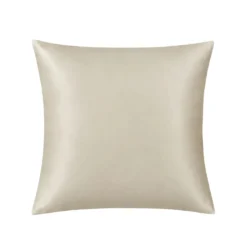 3S. x TertioTaie d'oreiller ou de traversin satin de coton 2 faces uni / rayé - Beige - Ecru