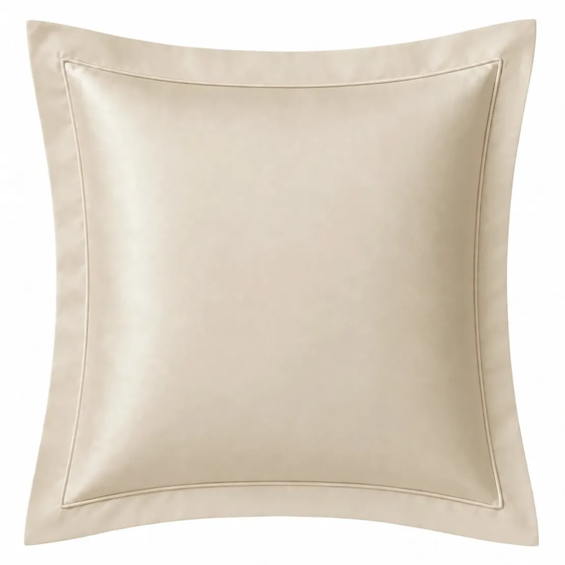 3S. x TertioTaie d'oreiller ou de traversin satin de coton 2 faces uni / rayé - Beige - Ecru