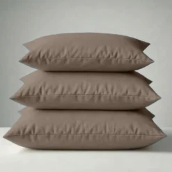 3S. x TertioTaie d'oreiller ou Taie de traversin polycoton - taupe