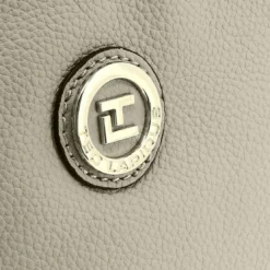Ted Lapidus MaroquineriePochette Gaëtane Cuir - Bandoulière Amovible Mastic gris