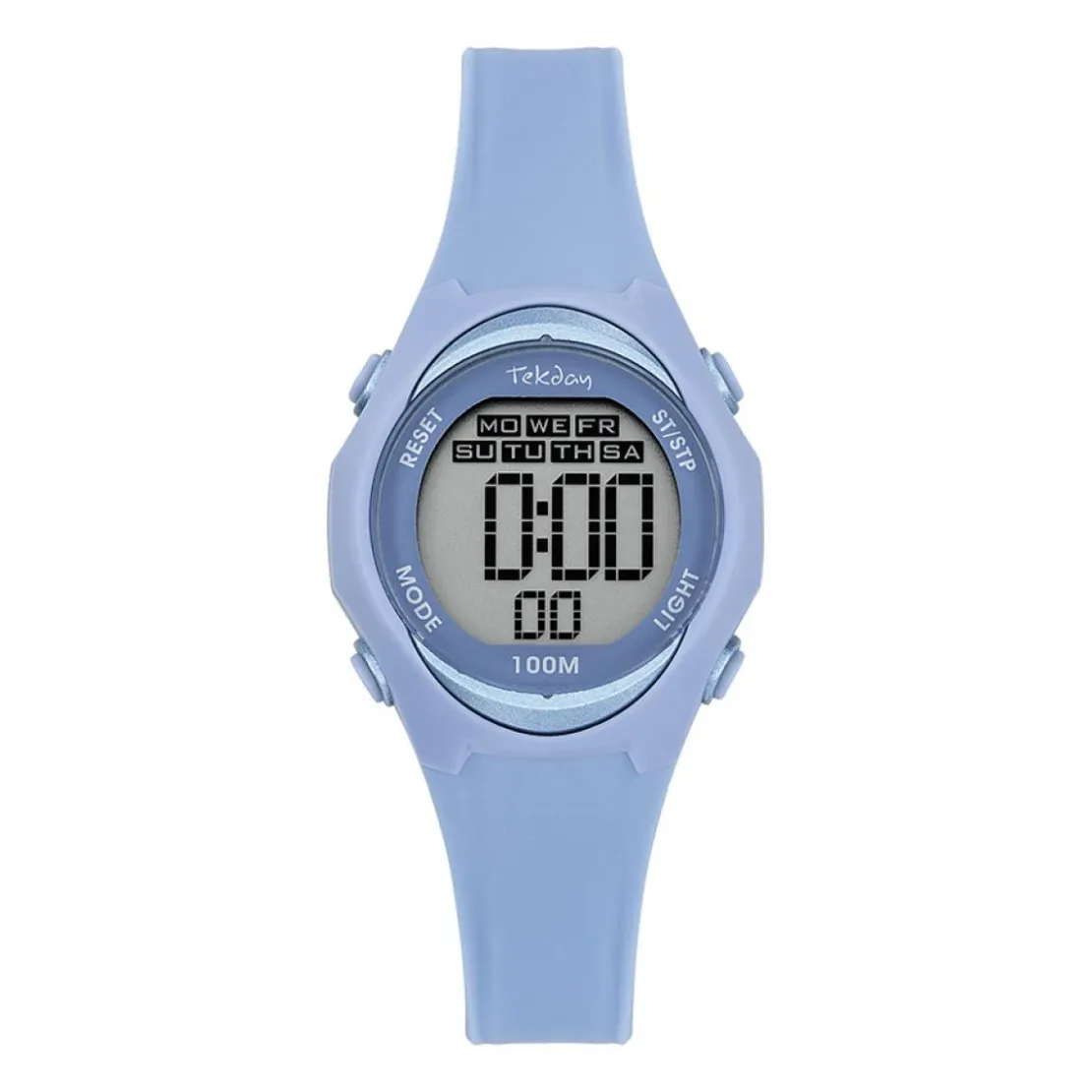 TekdayMontre Tekday 654669 - Bracelet Silicone Bleu Boitier Silicone Bleu