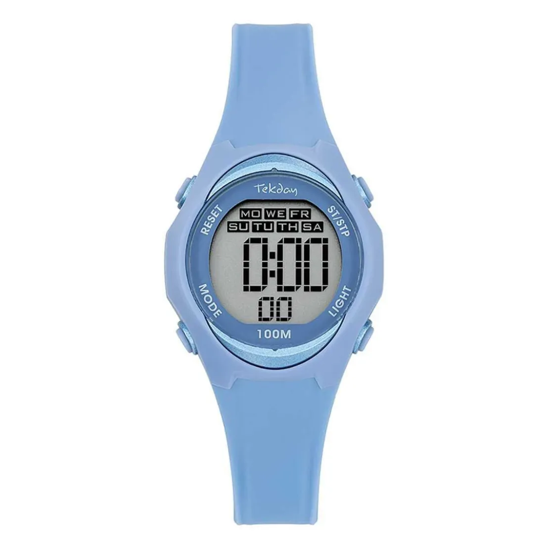 TekdayMontre Tekday 654669 - Bracelet Silicone Bleu Boitier Silicone Bleu