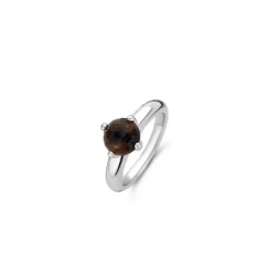 Ti SentoBague Ti Sento 12179TB - argent pierre synth. Marron translucide serti griffes Femme