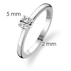 Ti SentoBague Ti Sento 12110ZI - Bague Argent Serti Griffé Zirconium Ti Sento Bijoux