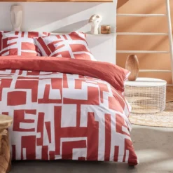 TodayHousse de couette en coton SUNSHINE 17.32Rouge