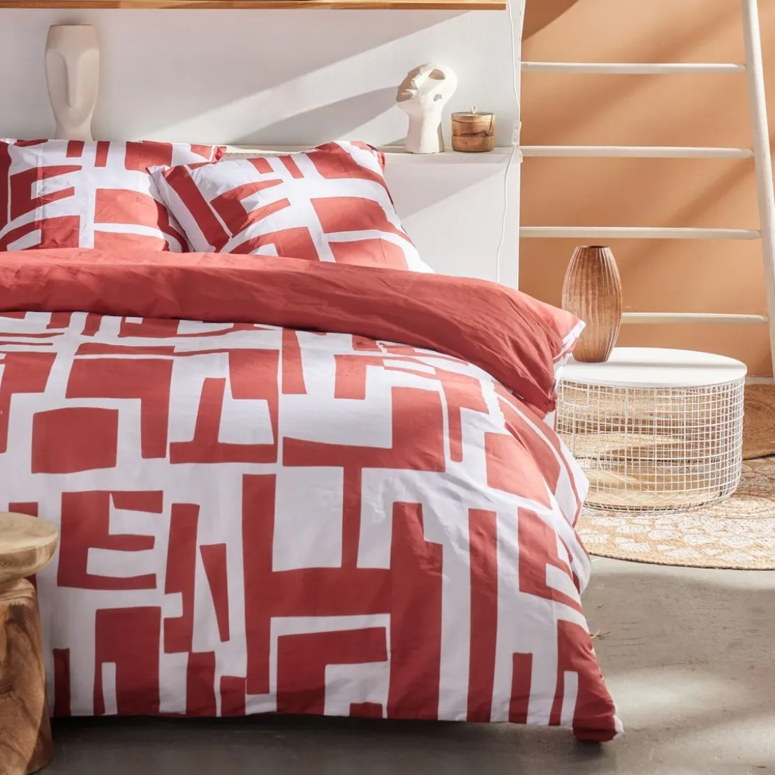 TodayHousse de couette en coton SUNSHINE 17.32Rouge