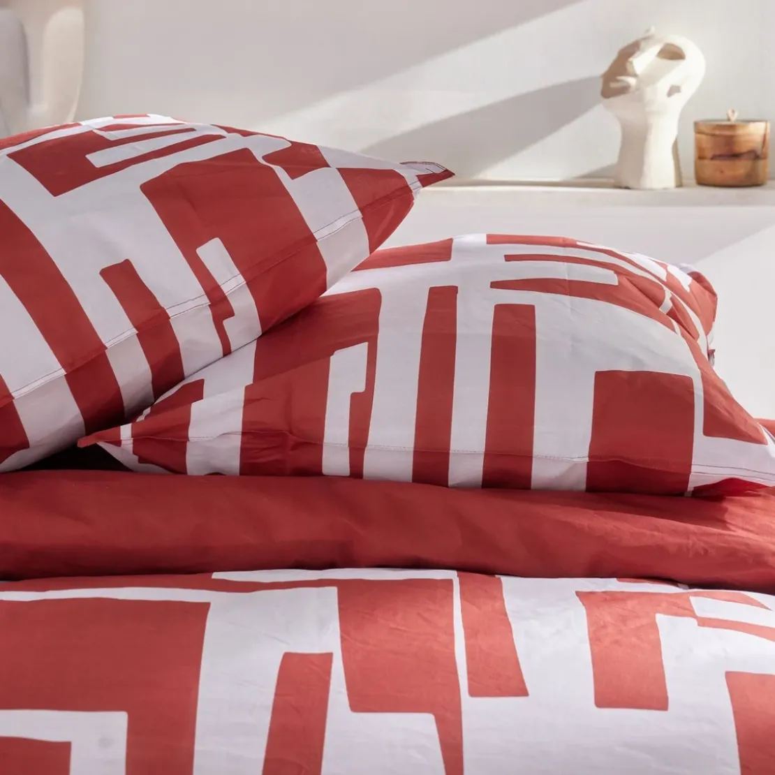 TodayHousse de couette en coton SUNSHINE 17.32Rouge