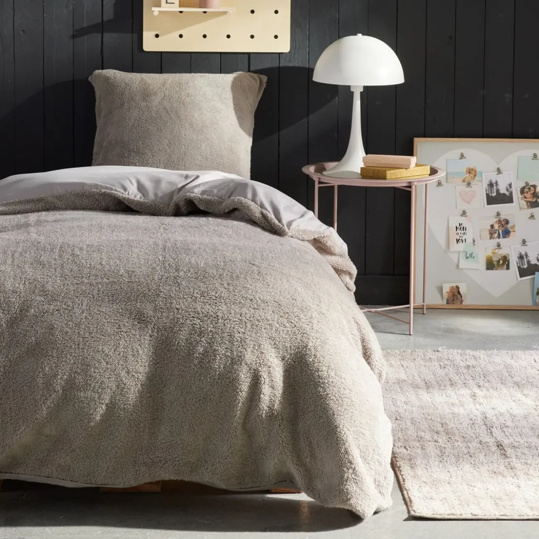 TodayHousse de couette Polyester TEDDY BIEN AU CHAUDBeige