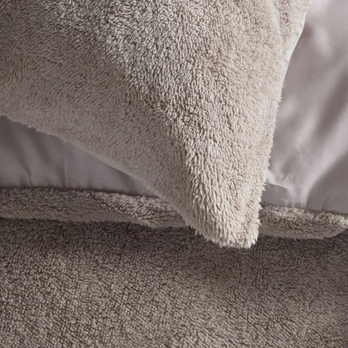 TodayHousse de couette Polyester TEDDY BIEN AU CHAUDBeige