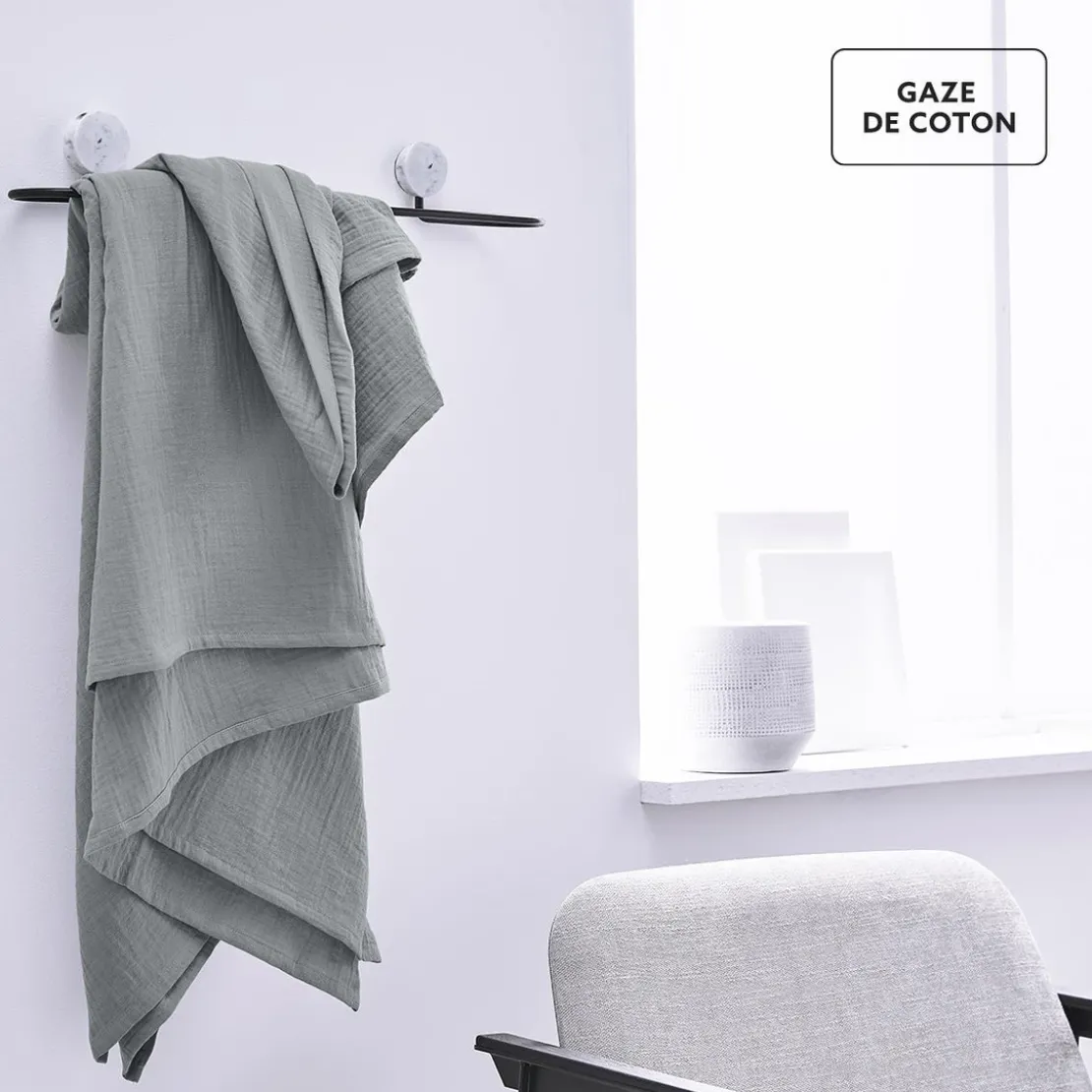 TodayPlaid 150 X 200 Cm En Gaze De Coton Essential Dune