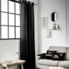 TodayRideau à Œillets 140 x 240 cm Coton imprime Gold Is Black