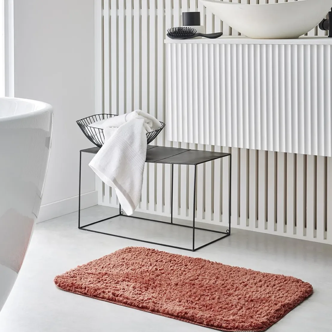 TodayTapis de Bain Teufte 80 x 50 Polyester TODAY Essential Terracotta