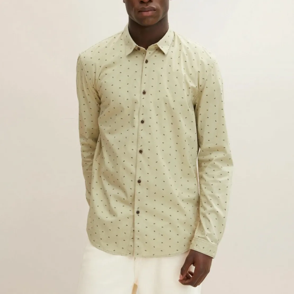 Tom TailorChemise homme en Cotonvert olive