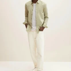 Tom TailorChemise homme en Cotonvert olive