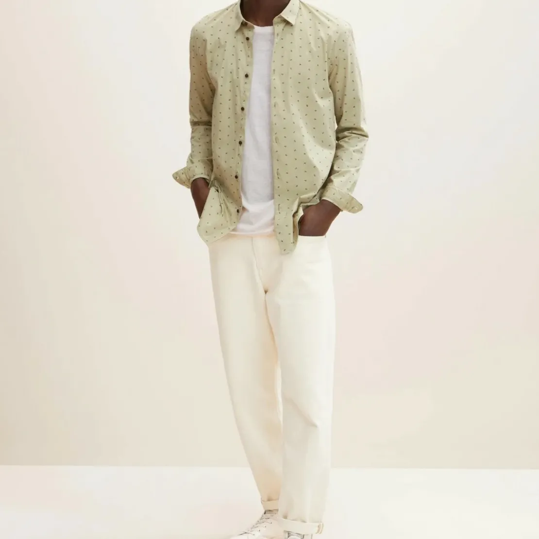Tom TailorChemise homme en Cotonvert olive