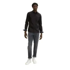 Tom TailorChemise noire imprimée en coton