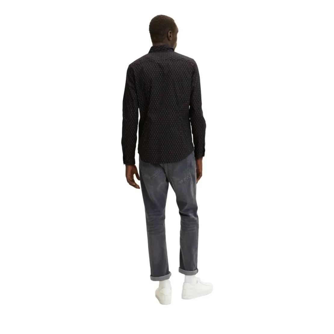 Tom TailorChemise noire imprimée en coton