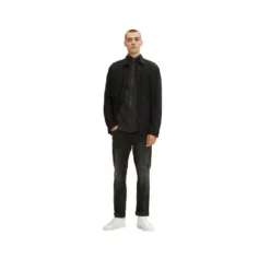Tom TailorPull Noir zippé en coton