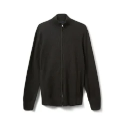 Tom TailorPull Noir zippé en coton