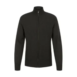 Tom TailorPull Noir zippé en coton