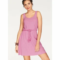 Tom TailorRobe longue col rond sans manches femme Tom Tailor Polo Team - Rose Vif en coton
