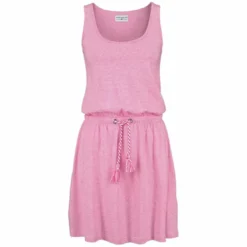 Tom TailorRobe longue col rond sans manches femme Tom Tailor Polo Team - Rose Vif en coton