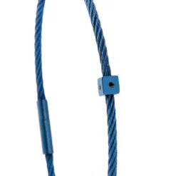Torrence BijouxBracelet acier bleu motif cube avec 3 diamants noir 1 mm