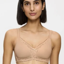 TriumphSoutien-gorge sans armatures Beige Modern Lace+Cotton N- MODERN LACE+COTTON